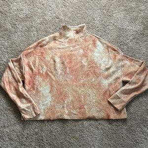 Pilcro Peach and Cream Knit Sweater